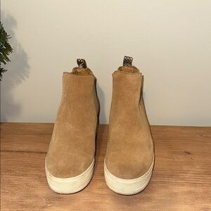 Dolce Vita "Wylee" Women's Suede Slip On Wedge Sneaker Snakeskin Accent